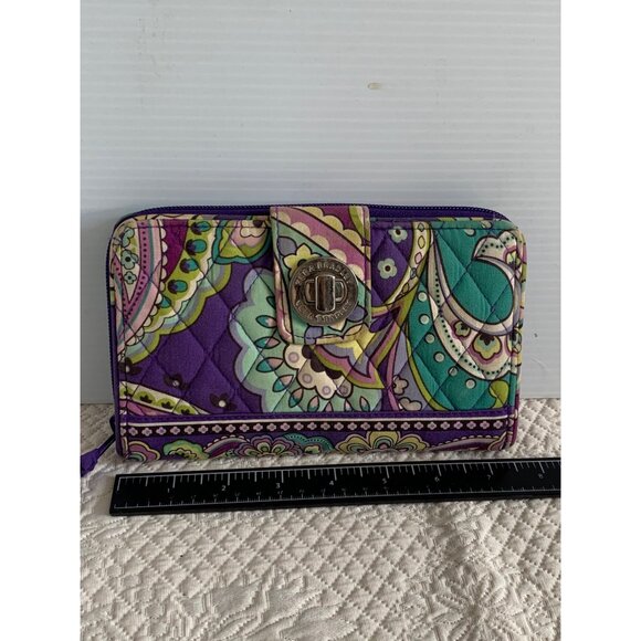 Vera Bradley Heather Pattern Turnlock Lightweight Wallet - Picture 6 of 14